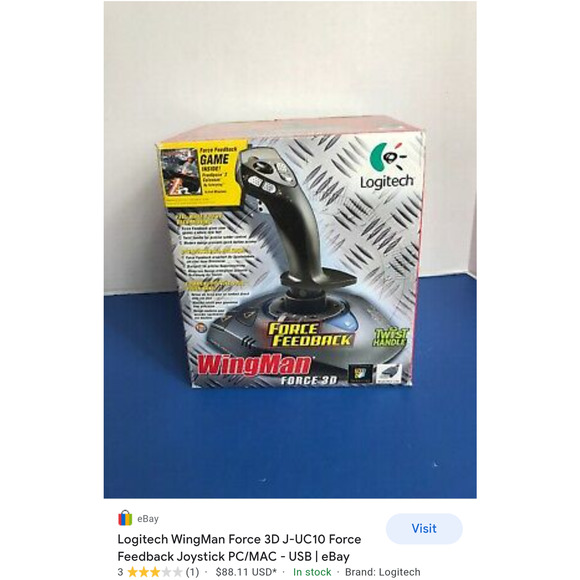 Logitech Wingman Force 3D PC Force Feedback Joystick! In Box! Retail $88! - Picture 5 of 5